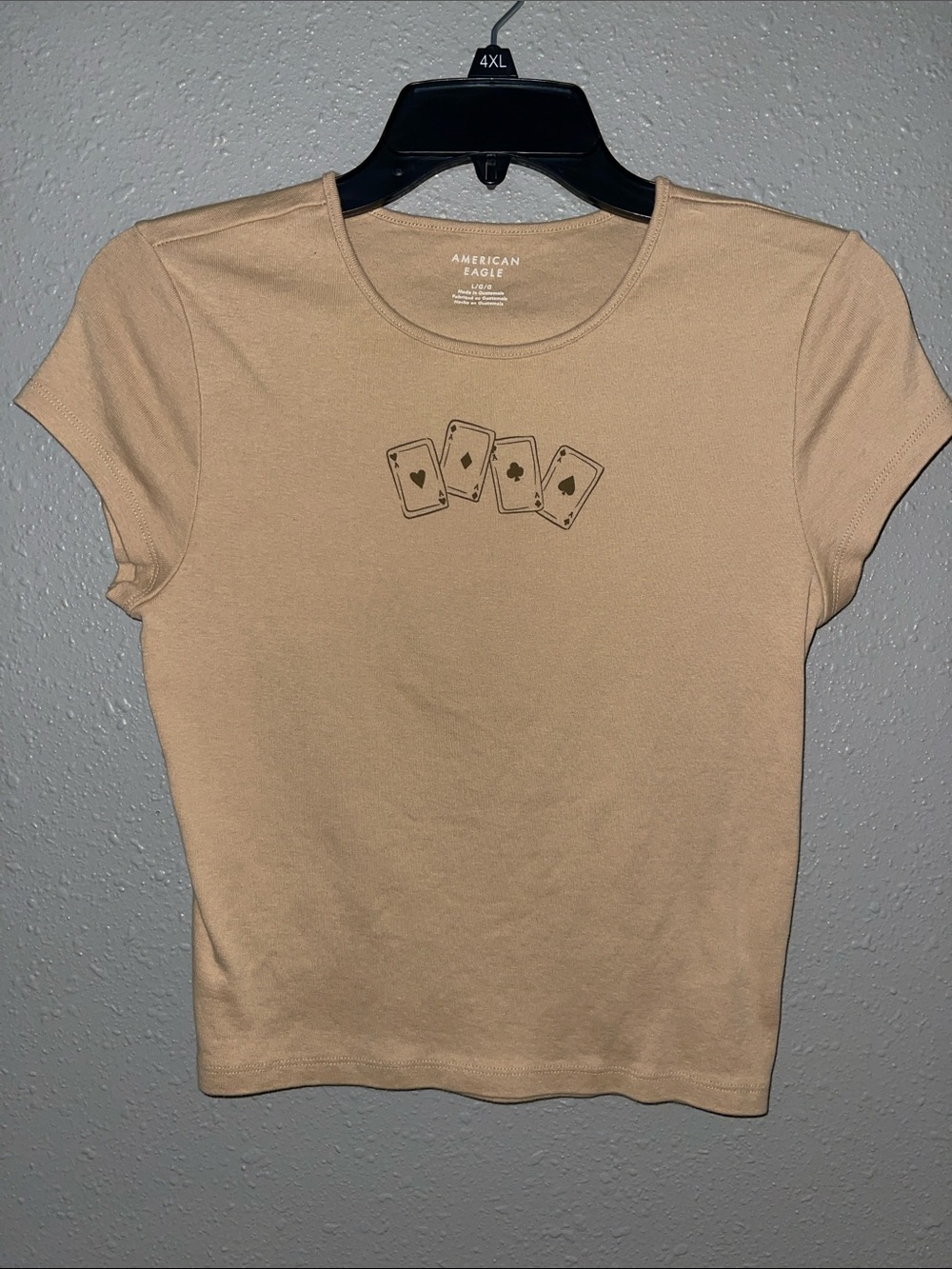 American Eagle Brown Hey Baby Tee